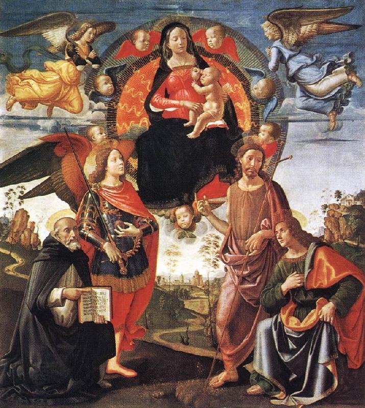 GHIRLANDAIO, Domenico Madonna in Glory with Saints China oil painting art